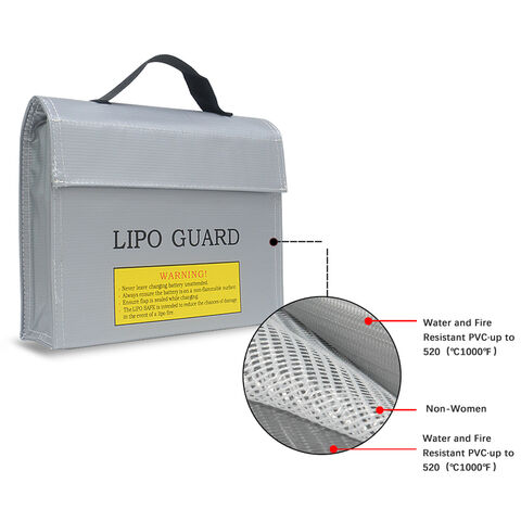 Saco de Segurança para Bateria LiPo, Proteção Anti-explosão, Estojo de Proteção para Carregamento de Bateria