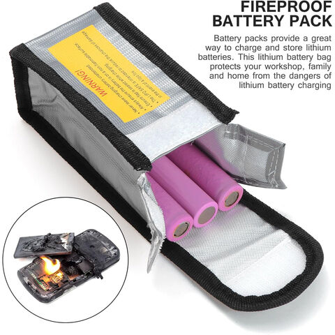 Saco de segurança Lipo para modelo de avião, fibra de vidro retardante de chamas com alta resistência à temperatura, saco de armazenamento de baterias de polímero de lítio para telefones celulares