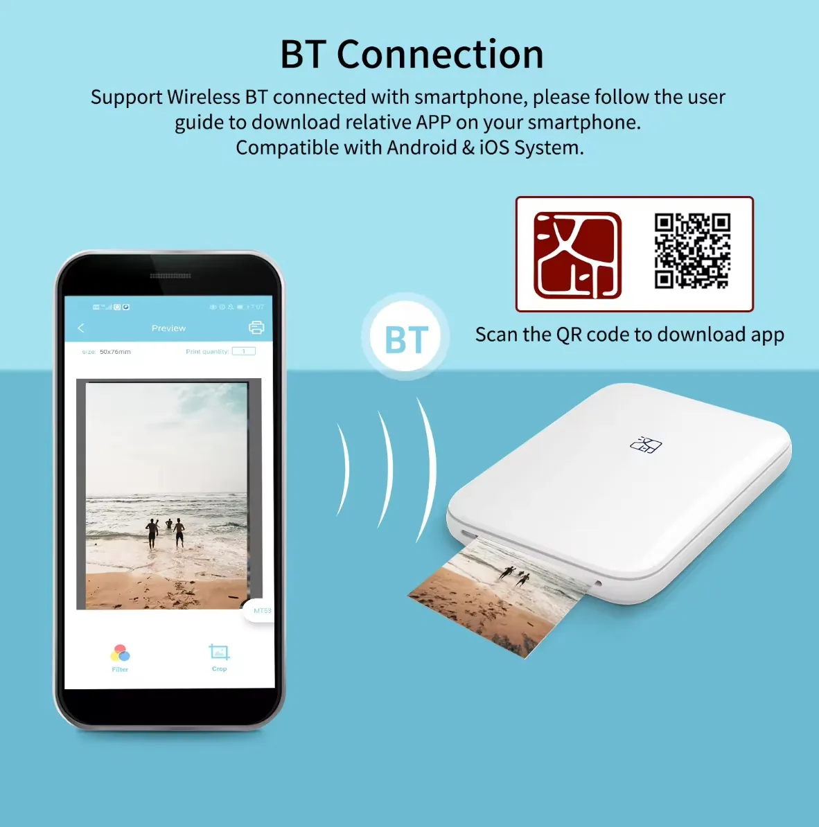 Versatile Compact Dyesublimation & Zink Mobile Photo Printer High