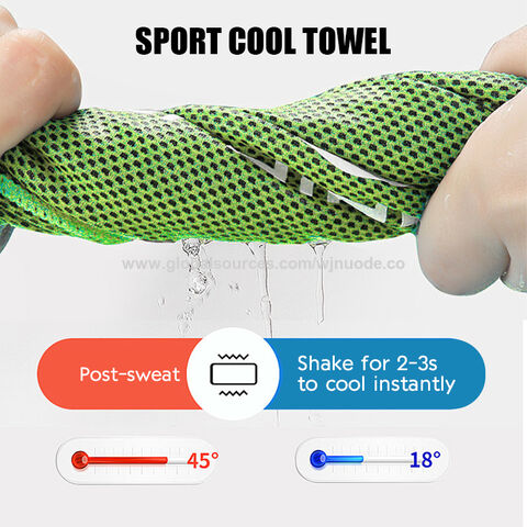 Serviette de refroidissement pour le cou, de sport, de yoga, de gym, à séchage rapide, en microfibre, tissu polyester respirant, multicolore, impression numérique, design personnalisé