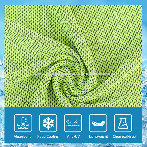 Serviette de refroidissement pour le cou, de sport, de yoga, de gym, à séchage rapide, en microfibre, tissu polyester respirant, multicolore, impression numérique, design personnalisé