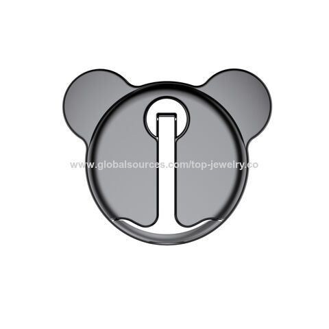 Suporte de Anel de Telefone Urso Amarelo Bonito Promocional - Suporte de Telefone Celular Urso Colorido para Carro - Suporte de Telefone Montado em Veículo