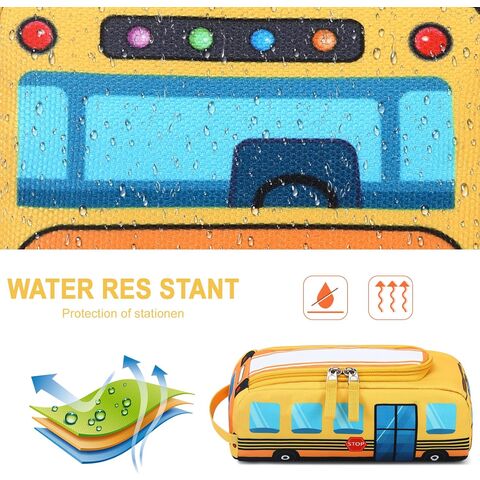 Estojo Escolar Kawaii para Meninos e Meninas, Bolsa de Lápis, Porta Lápis em Formato de Ônibus Escolar Amarelo para Estudantes