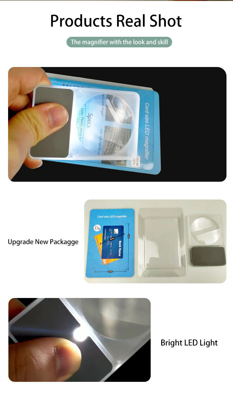 Wholesale Led Lighted 2.5x Pocket Business Credit Card Magnifier 8022 ...