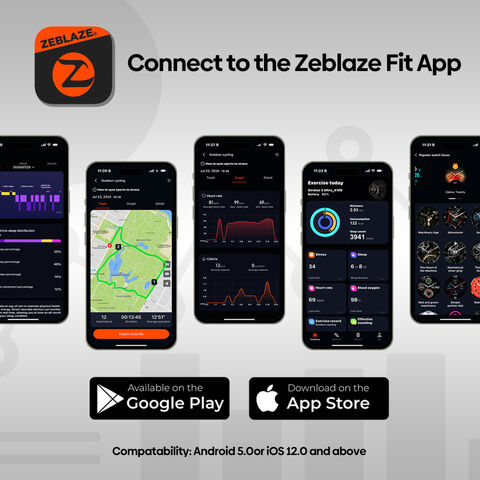 Zeblaze Stratos 3 Ultra 1,43'' AMOLED Display Smartwatch Telefon Eingebautes GPS GNSS Kompass Barometrischer Höhenmesser Anruf Smartwatch