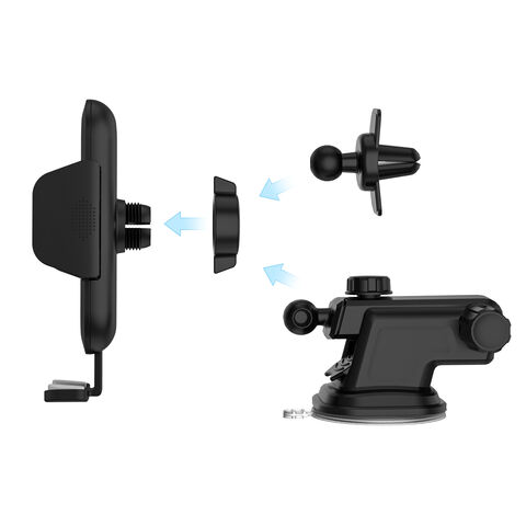 Support de téléphone portable 2-en-1 pour voiture, console centrale, ventilation, pare-brise, navigation sécurisée, vente en gros, fabrication directe usine