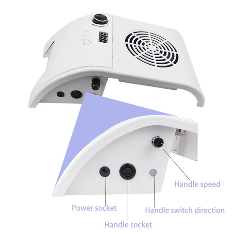Lampe à Ongles LED UV 3-EN-1 - Séchoir à Ongles Multifonctionnel pour Gels, UV et Vernis de Construction - Durcissement Rapide, Qualité Professionnelle à Domicile