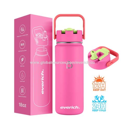 Vaso Térmico de Acero Inoxidable con Aislamiento al Vacío Everich, Nuevo Diseño de Tapa, 24oz 32oz, con Asa y Tapa para Viajes - Ideal para Mayoristas