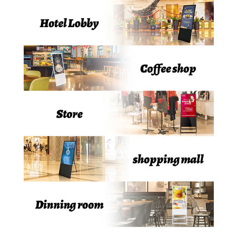 Panneaux d'Affichage Numérique Intérieur 4K pour Menus, Écrans LCD Numériques pour Magasins de Détail, Affichage Numérique Portable pour Restaurants