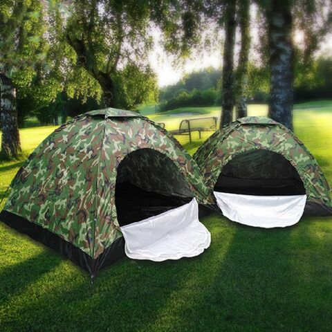 خيمة تخييم خارجية فردية بطبقة واحدة يدوية مموهة مقاومة للماء واقية من الأشعة فوق البنفسجية للتسلق والتخييم