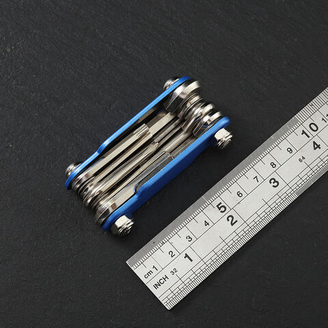 Herramienta EDC para bicicleta de exterior, multifuncional, portátil, plegable, llave inglesa, suministros de reparación, extractor de cadena