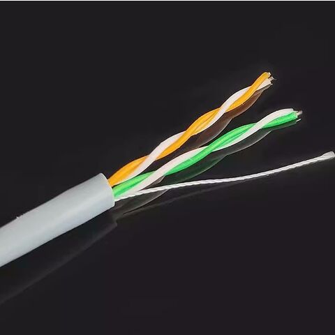 بكرة كابل شبكة إيثرنت UTP CAT5E بنحاس نحاسين من النحاس النحاس المتين كابل اتصالات لون ابيض غير محمي