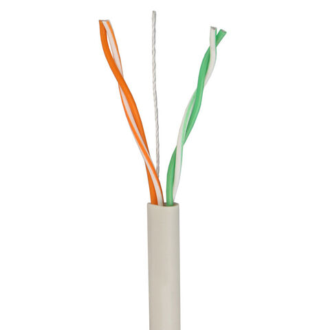 بكرة كابل شبكة إيثرنت UTP CAT5E بنحاس نحاسين من النحاس النحاس المتين كابل اتصالات لون ابيض غير محمي
