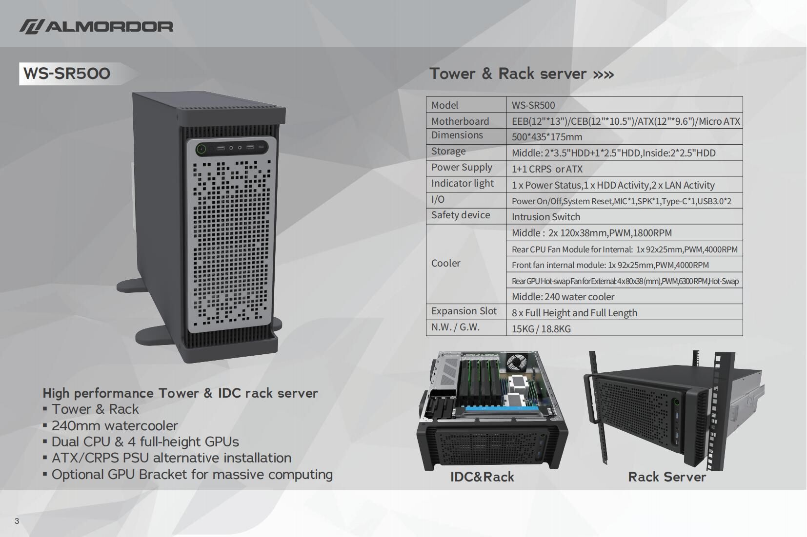 Workstation, Tower & Rack Sever Chassis Sr500, Sr500, Workstation - Buy ...