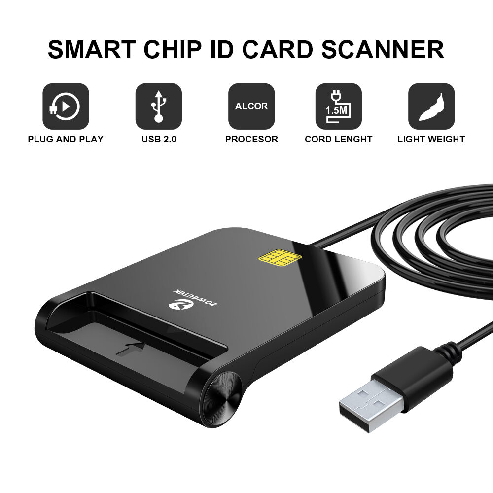 Zoweetek 12026-8 Usb/type-c Smart Chip Card Reader Iso 7816 Emv Reader ...