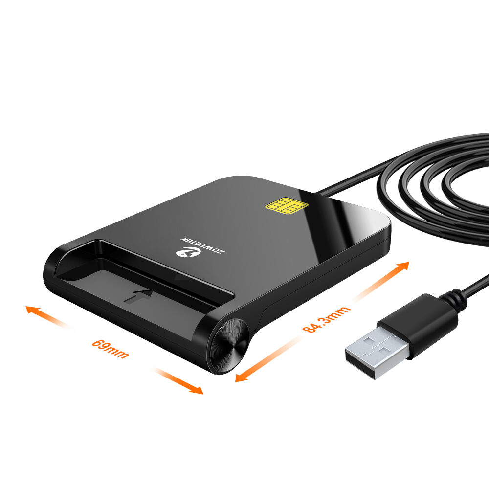 Zoweetek 12026-8 Usb/type-c Smart Chip Card Reader Iso 7816 Emv Reader ...