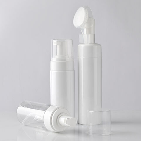 Großhandel Reise-Haustier-Reiniger Leere Plastik-Schaumpumpe Flasche Reiniger Mousse Lotion Kosmetikflasche Schaumflasche mit Bürste