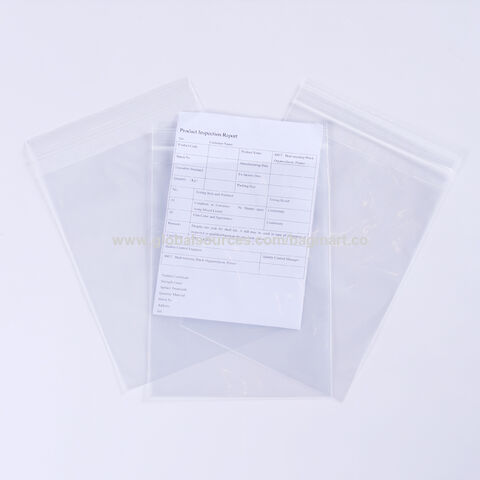 كيس LDPE قابل للإغلاق للاستخدام الصناعي، مع لوحة للكتابة، طراز Z0080