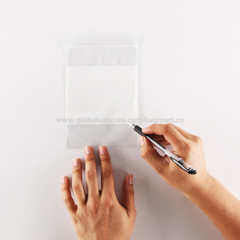 كيس LDPE قابل للإغلاق للاستخدام الصناعي، مع لوحة للكتابة، موديل Z0079