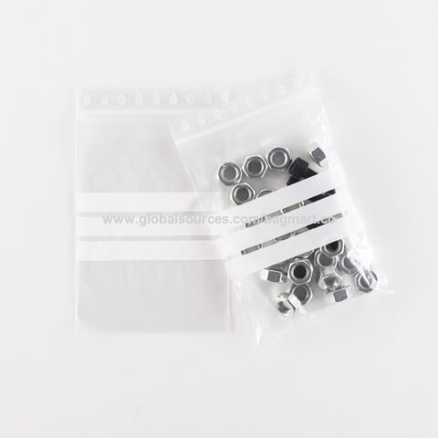 كيس LDPE قابل للإغلاق للاستخدام الصناعي، مع لوحة للكتابة، موديل Z0079