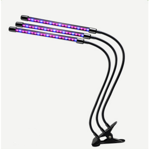 Lámpara LED de Crecimiento para Plantas de Interior con 1/2/3/4 Cabezales, Luces de Siembra Programables con Adaptador AC, 3 Modos