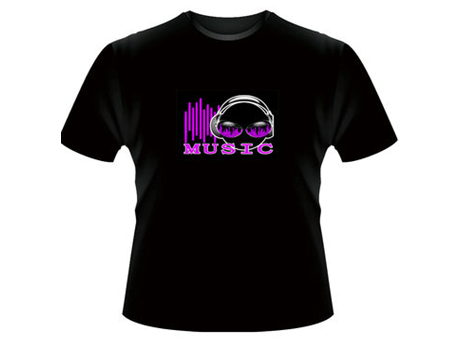 Various Different Patterns Music Activated Led T-shirt With Lights