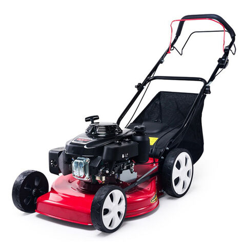 Tondeuse à Gazon, Tondeuse Manuelle à Essence avec Moteur 4 Temps pour Jardinage Professionnel
