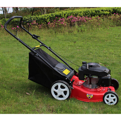 Tondeuse à Gazon, Tondeuse Manuelle à Essence avec Moteur 4 Temps pour Jardinage Professionnel