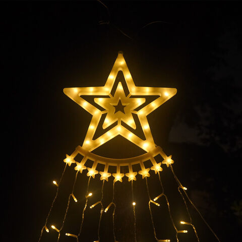 Guirnalda de Luces LED con Forma de Estrella, Impermeable IP65, Ideal para Decoración de Festivales, con 8 Modos. Venta al por mayor de China.
