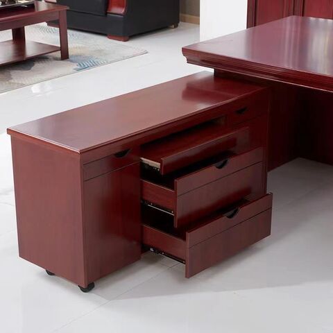 Mesa de escritório de madeira maciça para chefe, combinação de mesa e cadeira simples e moderna para presidente, mesa de supervisor e gerente, mesa Taipan