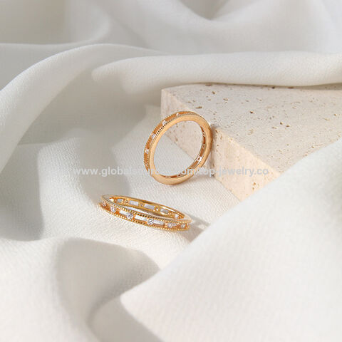 Anillos de plata de ley dorada de lujo, personalizables, con auditoría BSCI, L'oreal, Disney, Sedex, ISO9001