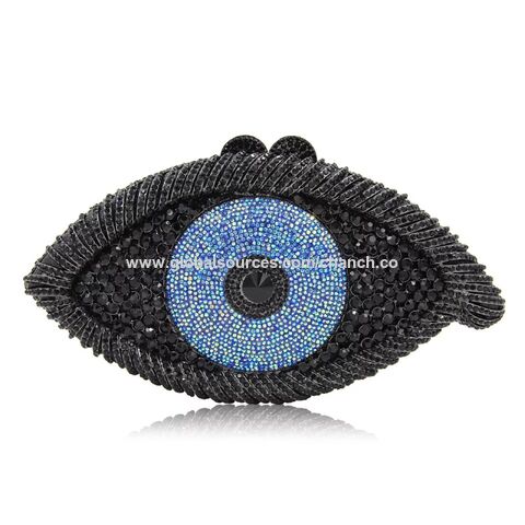 Evil eye rhinestoned sale folding clutch crossbody bag