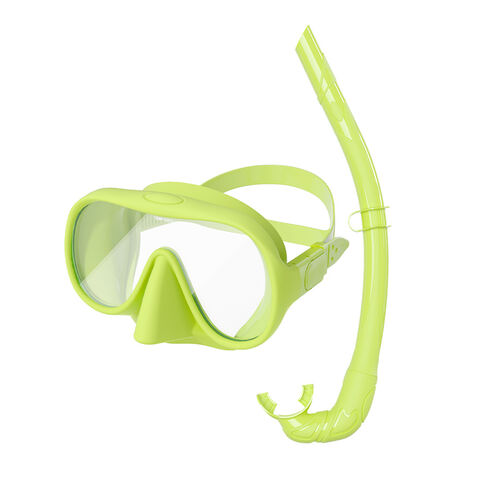 Direktverkauf ab Werk: Tauchmasken-Schnorchelset mit abnehmbarem Silikon-Atemschlauch, Taucherbrille und Schwimmbrille für Erwachsene