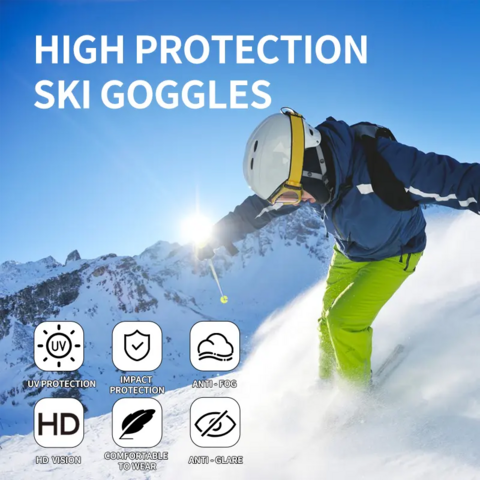 Lunettes de Ski Personnalisées - Lunettes de Ski & Snowboard Personnalisables | Ajustement Sur Mesure, Élégantes & Durables pour un Confort et une Performance Optimaux