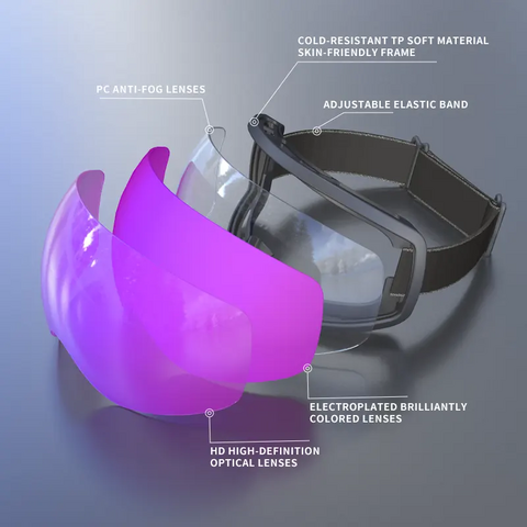 Lunettes de Ski Personnalisées - Lunettes de Ski & Snowboard Personnalisables | Ajustement Sur Mesure, Élégantes & Durables pour un Confort et une Performance Optimaux