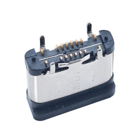 Montaje vertical 16pin USB 2,0 USB C conectores Micro USB para cargador de coche