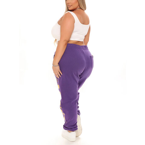 Pantalon Survêtement Lotto Vintage Violet Doublé – Taille L – Homme