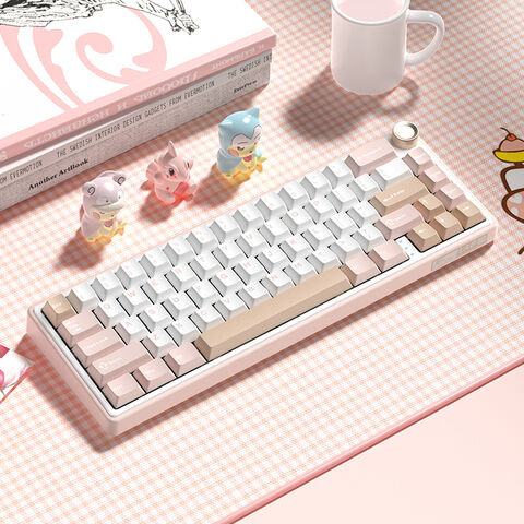 Clavier mécanique personnalisé 839 avec RGB. Petit, portable, esthétique soignée pour les filles. Bluetooth sans fil à trois modes.