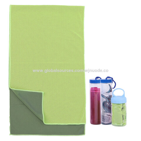 Serviette de refroidissement pour le cou, de sport, de yoga, de gym, à séchage rapide, en microfibre, tissu polyester respirant, multicolore, impression numérique, design personnalisé