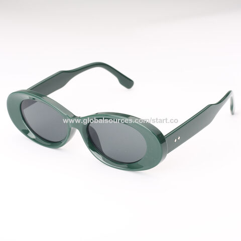 Modische Unisex-Sonnenbrille aus Kunststoff, schmale ovale Form, UV 400 Schutz Rauchglas, Farbe optional, CE-, FDA-Zulassung, OEM willkommen