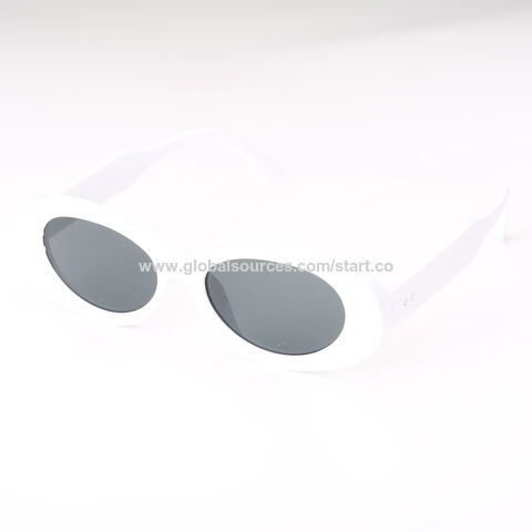 Modische Unisex-Sonnenbrille aus Kunststoff, schmale ovale Form, UV 400 Schutz Rauchglas, Farbe optional, CE-, FDA-Zulassung, OEM willkommen