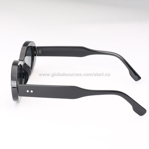 Modische Unisex-Sonnenbrille aus Kunststoff, schmale ovale Form, UV 400 Schutz Rauchglas, Farbe optional, CE-, FDA-Zulassung, OEM willkommen