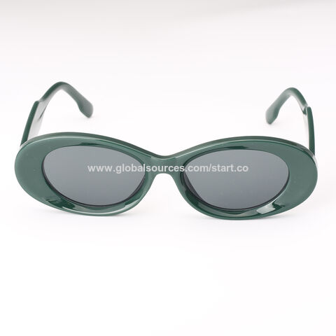 Modische Unisex-Sonnenbrille aus Kunststoff, schmale ovale Form, UV 400 Schutz Rauchglas, Farbe optional, CE-, FDA-Zulassung, OEM willkommen