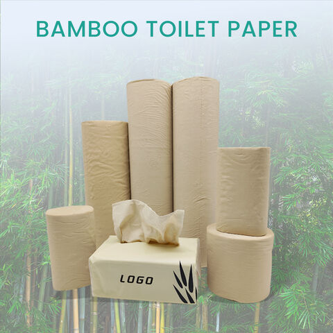 Großhandelspreis Günstiges, ultraweiches, dickes Toilettenpapier, Toilettenpapierrollen aus 100 % Bambuszellstoff oder Holzzellstoff