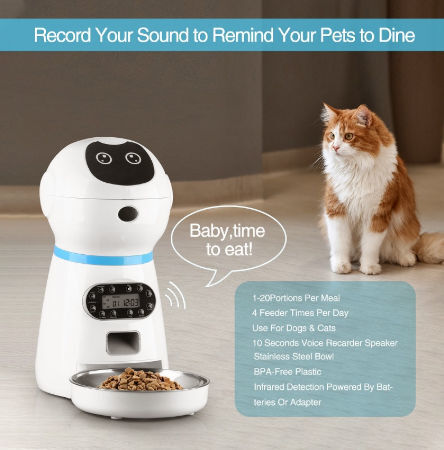3.5L Smart Auto Timed Dog Pet Feeder Cat Automatic Food Dispenser Feeder With Stainless Bowl supplier