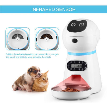 3.5L Smart Auto Timed Dog Pet Feeder Cat Automatic Food Dispenser Feeder With Stainless Bowl supplier