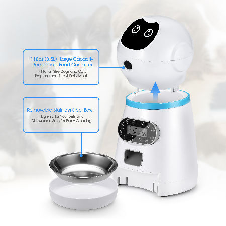 3.5L Smart Auto Timed Dog Pet Feeder Cat Automatic Food Dispenser Feeder With Stainless Bowl supplier