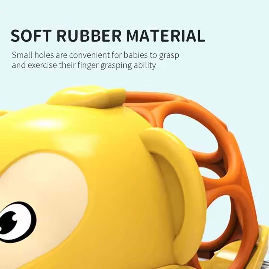 Safety Cartoon Animal Soft Ball Plastic Sound Maker Bell Car Toy Rattle ...