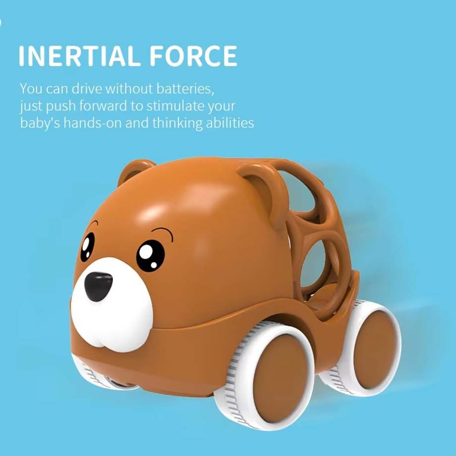 Safety Cartoon Animal Soft Ball Plastic Sound Maker Bell Car Toy Rattle ...