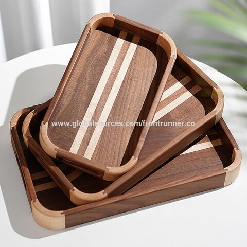 Bandeja de madera con tamaño personalizado y diseño bandeja de servicio de madera proveedor de fabricación de su idea para bandeja de madera personalizado bandeja de servicio de madera